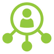 Consolidating supply chain icon